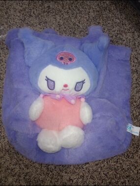 Sanrio Purple and Pink Plush Kuromi Tote Bag
